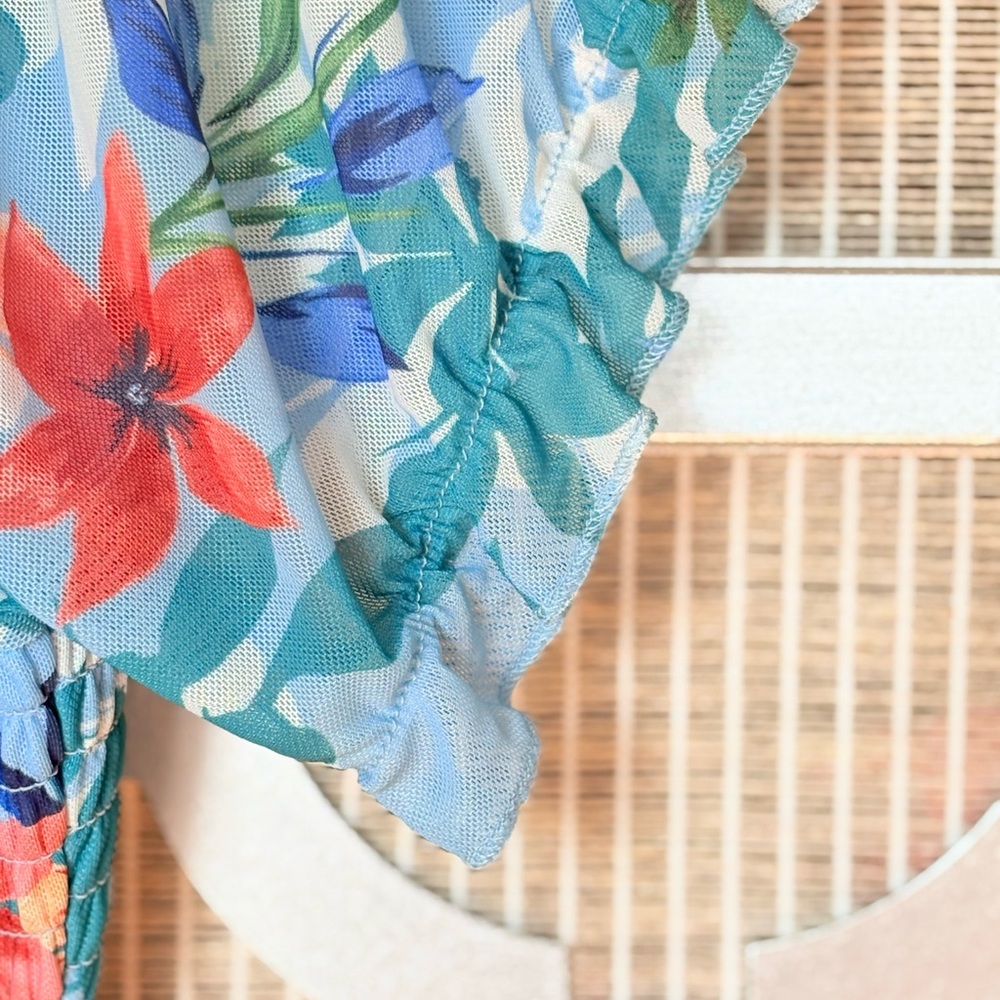 Inspired Hearts Blue and Pink Floral Maxi Dress - Picture 3 of 8